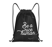 Bolsa De Cuerdas Sé Una Buena Persona Saco De Gimnasio Adolescentes Gran Capacidad Mujer Hombre Bolsas De Cuerdas, para Adolescentes, Playa, Compras, 36x42cm