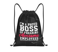 Bolsa De Cuerdas Soy Un Jefe Orgulloso De Empleados Increíbles. Saco De Gimnasio Gran Capacidad Ajustable Mujer Hombre Bolsas De Cuerdas, para Estudiantes, Escuela, De Senderismo, 36x42cm
