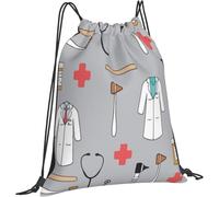 Bolsa De Cuerdas Técnico De Emergencias Médicas De Noctor Saco De Gimnasio Impermeable Cómodo Bolso Gimnasio, para Adolescentes, Estudiantes, De Senderismo, 36x42cm