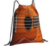 Bolsa De Cuerdas Textura De Madera para Ukelele Saco De Gimnasio Cómodo Adolescentes Mochila Cuerdas De Tela, para Niñas, Escuela, De Senderismo, 36x42cm