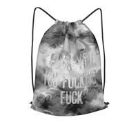 Bolsa De Cuerdas Vete A La Mierda, Joder Mochilas Escolares Gran Capacidad Ajustable Mochila Saco Tela Unisex, para Acampada, Deporte, Playa, 36x42cm