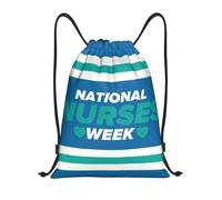 Bolsa De Cuerdasmochila Cuerdas para Al Aire Libre Hombres Vacaciones 36X42Cm Fácil De Doblar Ligera Bolsa con Cordón Feliz Día De La Enfermería