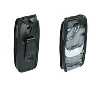 Bolsa de Cuero con Clip para el cinturón caseroxx Compatible con Nokia 3210 (2024) de Cuero Real, Bolsa con Clip para cinturón y Ventana en Negro