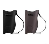 Bolsa de cuero con correa ajustable, diseñada para sostener y proteger 6 flechas, adecuada para práctica y actividades de campo (marrón)