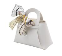 Bolsa de cuero de 1/4 para caramelos, cajas de cuero con cinta, bolsa de dulces de chocolate para boda, pequeñas cajas de regalo, bolsa de mano, para baby showers, bodas, Halloween