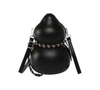 Bolsa de cuero de Calabash | Bolsa de hombro con cremallera, bolsa casual con correa ajustable, bolsa de hombro para diario, Cross Body Bags with Security Design, Negro , Se référer au descriptif