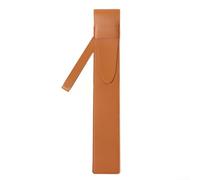 Bolsa de cuero para baquetas, bolsa de almacenamiento, para músicos, soporte para barra de tambor, funda protectora de transporte, organizador de equipo de 40,5 cm (marrón claro)