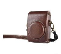 Bolsa de cuero para cámara Gr4 con cierre magnético, funda protectora a prueba de golpes, forro de franela suave, diseño de bucle para cinturón para Gr3, negro, marrón, rosa, 12,5 x 8 x 7 cm (color