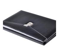 Bolsa de cuero para documentos Carpeta de documentos A4 con candado, portafolios, archivador, contraseña, organizador, gabinete ejecutivo, bolso oficina cuero