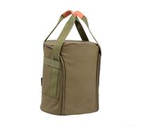 Bolsa de cuero para estufa de camping con mango de 9.1x11 pulgadas a prueba | Asas de cuero, agarre agradable al tacto, transporte equilibrado, cómodo para cargas pesadas, diseño (verde)