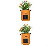 Bolsa de cultivo transpirable a base de fieltro con áreas transparentes dobles para monitorear la estructura de la raíz y las operaciones de cosecha (naranja-M)