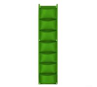 Bolsa de cultivo vertical con 7 bolsillos para optimizar el espacio en jardinería de flores (verde)