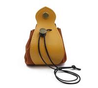 Bolsa de dados de piel sintética con cordón para juegos de dados de Calabozos y Dragones, almacenamiento de fichas, minis, accesorio de juego plegable (marrón)