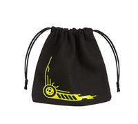 Bolsa De Dados Galáctica Negra Amarilla De Algodón RPG DnD Con Cordon Q-Workshop