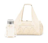 Bolsa de deporte, ancho 45 cm, altura 26 cm, bolsa de deporte para mujer, bolsa de viaje ligera, impermeable, bolsa de viaje, fin de semana con compartimento húmedo y botella de agua, para avión