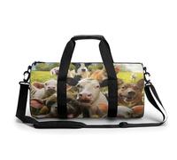 Bolsa De Deporte Animales De Granja Cerdo Vaca Gato Lindo Bolsa De Viaje Duffel Bolsa Redonda Gimnasio Bolsa Fitness
