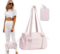 Bolsa de Deporte - Bolsa De Aseo - Bolso de Mano para Mujer Gran Capacidad con Bolsillo Húmedo y Monedero para Viajes Deportes Gimnasio