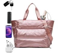 Bolsa de deporte - Bolsa de deporte con separación de humedad y seco | Bolsa de deporte multifuncional para mujer, bolsa de viaje impermeable, bolsa de deporte para viajes y entrenamiento, rosa, Se