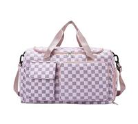 Bolsa de deporte, Bolsa de viaje de gran capacidad, organizador de equipo atlético impermeable a cuadros con compartimento para zapatos deportivos para gimnasio baloncesto fútbol yoga natación