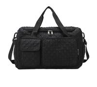 Bolsa de deporte, bolsa de viaje de gran capacidad, organizador impermeable para equipo atlético con compartimento para zapatos deportivos, baloncesto, fútbol, yoga, natación, negro, Consulte la