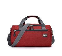 Bolsa de Deporte Bolsas de Deportes for Gimnasio Mujeres Hombres Bolsa Fitness Cilindro Impermeable One Hombro Mochila al Aire Libre Paquete Viaje Bolso(Red)