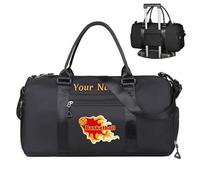 Bolsa de Deporte Bordada personalizadabolsa de Deporte Personalizable con textobolsa de Viaje con Nombre Personalizado,Multifuncional Yoga/Danza/Deporte