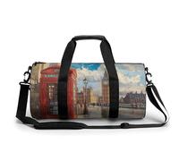Bolsa De Deporte Cabina Telefónica Roja De Londres Y Big Ben Bolsa De Viaje Duffel Bolsa Redonda Gimnasio Bolsa Fitness