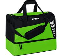 Erima Bolsa de Deporte con Compartimento Inferior Six Wings, Green/Negro, M
