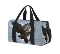 Bolsa de deporte con diseño de águila de cola blanca de animales para fin de semana, bolsa de viaje, gimnasio, bolsa de lona para niños, niñas, niños, mujeres y hombres