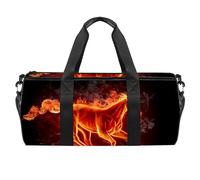 Bolsa de deporte con diseño de caballo de fuego para correr, gimnasio, entrenamiento, bolsa de viaje, bolsa de mano, bolsa de equipo para mujeres y hombres, multicolor, 17.7x9x9 inches