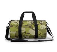 Bolsa de deporte con diseño de calaveras militares, bolsas de viaje ligeras para fin de semana para hombres y mujeres, Estilo:, 17.7in/9in/9in, MHXYZHW