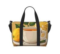 Bolsa de deporte con diseño de delfín en el océano para hombres y mujeres, bolsa de viaje con compartimento para zapatos, bolsas de entrenamiento, Taza de té_1, Talla única, Bolsa de viaje