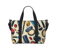 Bolsa de deporte con diseño de delfín en el océano para hombres y mujeres, bolsa de viaje con compartimento para zapatos, bolsas de entrenamiento, Patrón temático de cosméticos y maquillaje, Talla