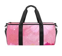 Bolsa de deporte con diseño de flores rosadas de acuarela, bolsa de gimnasio, bolsa de viaje, bolsa de equipo para mujeres y hombres, multicolor, 17.7x9x9 inches