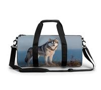 Bolsa de deporte con estampado de perro husky siberiano en invierno, para gimnasio, viajes, bolsas ligeras de fin de semana para hombres y mujeres, Estilo:, 17.7in/9in/9in, MHXYZHW
