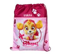 Bolsa de deporte con nombre personalizada y estampada de la Patrulla Canina | Bolsa de deporte con nombre, Color: rosa., Small