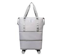 Bolsa de Deporte con Ruedas,Bolsa de Deporte Grande con Ruedas | Bolsa de Equipaje extraíble,Grandes Bolsas de con Ruedas para Viajes, Bolsa Impermeable con Rueda para Viajes, Gris, Se référ