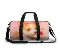 Bolsa De Deporte Corgi Lindo Perro Rosas Flores Bolsa De Viaje Duffel Bolsa Redonda Gimnasio Bolsa Fitness
