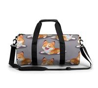 Bolsa De Deporte Corgi Perros Patrón Lindo Bolsa De Viaje Duffel Bolsa Redonda Gimnasio Bolsa Fitness