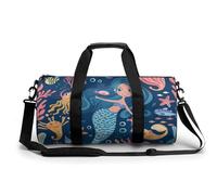 Bolsa De Deporte Cute Mermaids Fish Colorful Patterns Bolsa De Viaje Duffel Bolsa Redonda Gimnasio Bolsa Fitness