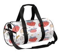 Bolsa de deporte de fresa para gimnasio, bolsa de deporte para entrenamiento, ligera, para fin de semana, viajes, para hombres y mujeres (fruta bonita), Strawberry, 17.6(L) x 9(W) x 9(H) inch