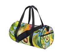 Bolsa de deporte de frutas tropicales verde aguacate para mujeres y hombres, bolsa de viaje para entrenamiento, ejercicio, playa, yoga, fin de semana, bolsa de baile, A013, L