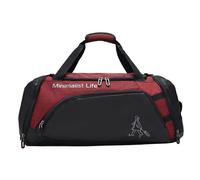 Bolsa de deporte de nailon resistente al agua y a los arañazos, resistente a los arañazos, con compartimento separado para zapatos antiolor, regalo para un compañero entusiasta del fitness, rojo,