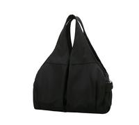 Bolsa de deporte de tela Oxford de color sólido para ocio, fitness, separación en seco y húmedo, a prueba de salpicaduras de agua, Black