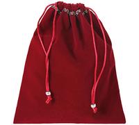 Bolsa de deporte de terciopelo Bartl XL, 18 cm x 22 cm, Rojo, plateado/Marrón