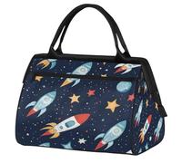 Bolsa de deporte de viaje con diseño de naves espaciales y estrellas, universo, de gran capacidad, impermeable, para gimnasio, viajes, actividades al aire libre