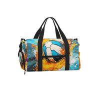 Bolsa de deporte de voleibol arcoíris para hombres y mujeres, bolsa de lona de viaje con compartimento para zapatos, resistente al agua, bolsa de deporte durante la noche, baile, yoga