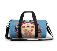 Bolsa De Deporte Erizo Lindo con Flores Bolsa De Viaje Duffel Bolsa Redonda Gimnasio Bolsa Fitness