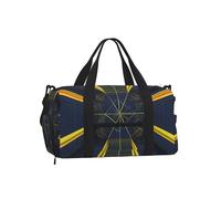 Bolsa de deporte espacial multidimensional con compartimento para zapatos, ligera, para gimnasio, fin de semana para hombres y mujeres, bolsa de viaje impermeable con bolsillo húmedo