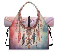 Bolsa de deporte étnica azteca Dream Catche con compartimento para zapatos, bolsa de fin de semana, bolsa de equipaje para gimnasio, yoga, viajes, color, L, Bolsa de viaje